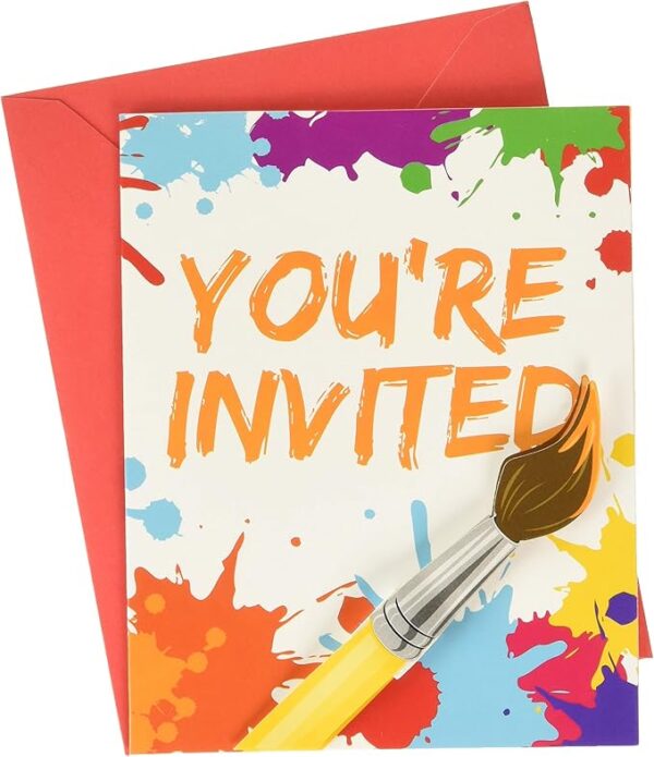Art Party Invitations - 8 Count (Party Supplies) {Creative Converting}