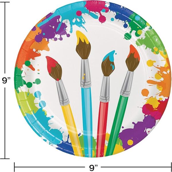Art Party 9" Round Plate - 8 Count (Party Supplies) {Creative Converting} - Image 3