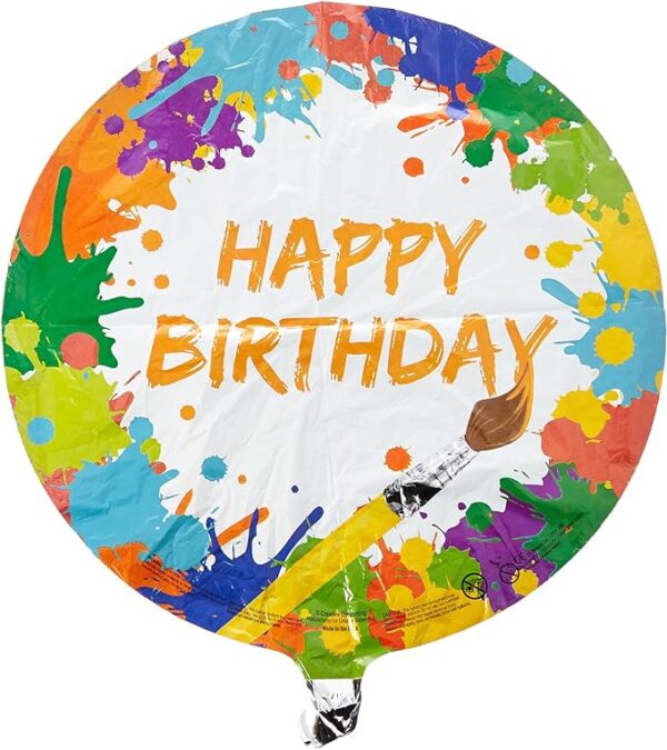 Art Party Multicolor, 18" Foil Balloon - 1 Count (Party Supplies) {Creative Converting}