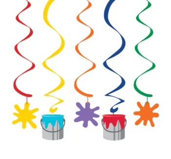 Art Party Dizzy Danglers - 5 Count (Party Supplies) {Creative Converting}