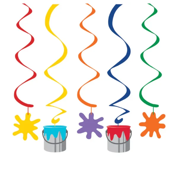 Art Party Dizzy Danglers - 5 Count (Party Supplies) {Creative Converting}