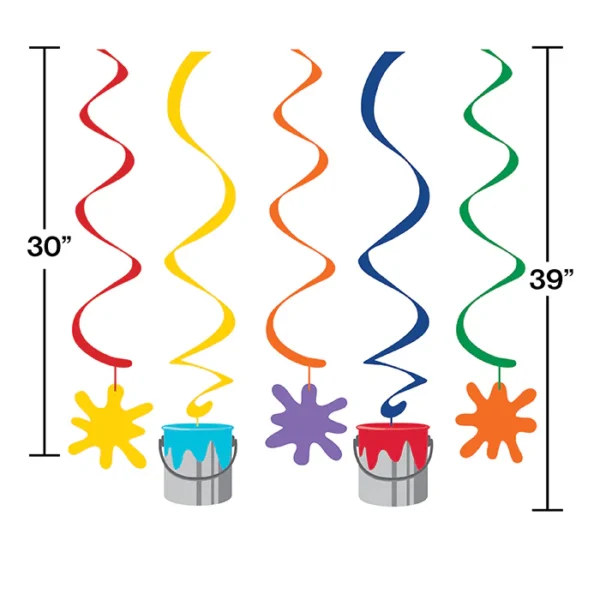 Art Party Dizzy Danglers - 5 Count (Party Supplies) {Creative Converting} - Image 3
