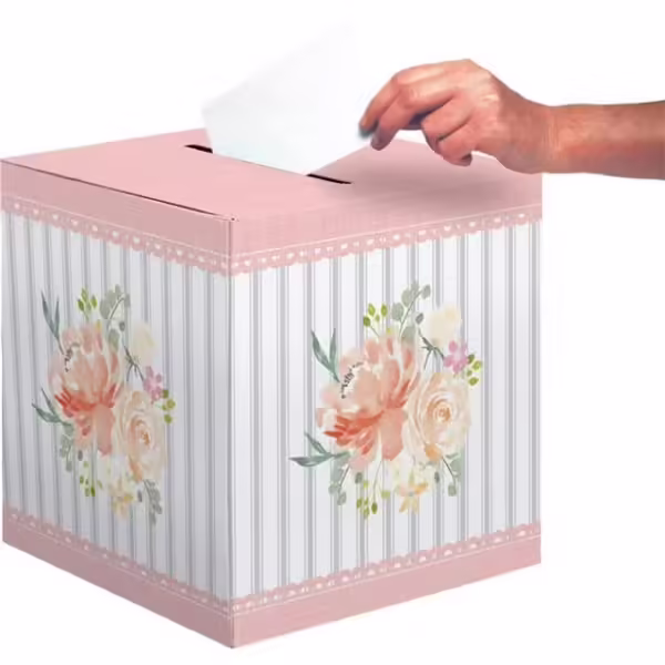 Farmhouse Floral Card Box - 1 Piece Count (Party Supplies) (Baby Shower)