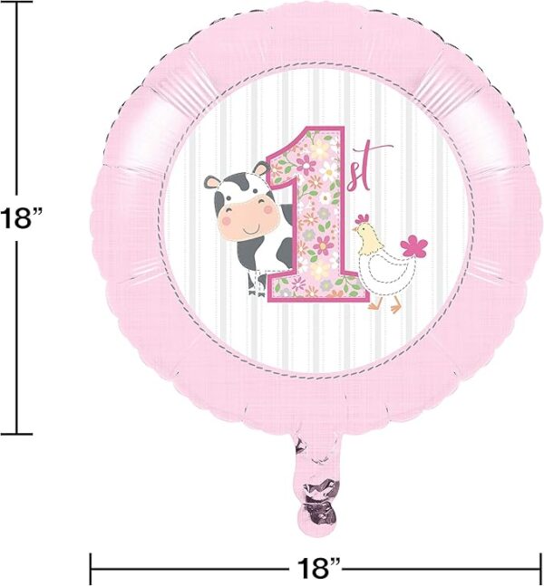 Farmhouse Floral 18" Foil Balloon - 1 Piece Count (Party Supplies) (Baby Shower) - Image 3