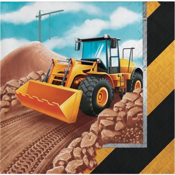 Big Dig 5" x 5" Beverage Napkin - 16 Count (Party Supplies) {Creative Converting}