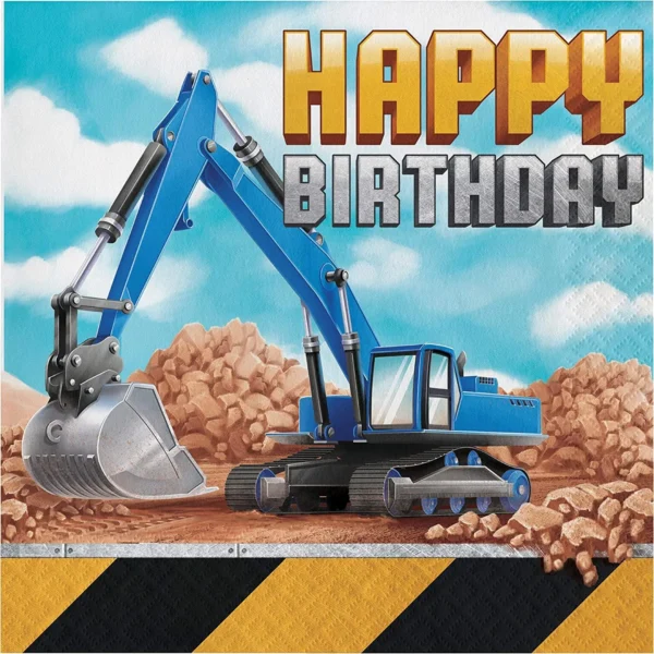 Big Dig 'Happy Birthday' Luncheon Napkin - 16 Count (Party Supplies) {Creative Converting}