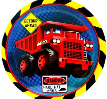 Construction Truck Luncheon Plate - 8 Count (Party Supplies) {Creative Converting}