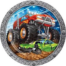 Monster Truck Rally Dinner Plate - 8 Count (Party Supplies) {Creative Converting}
