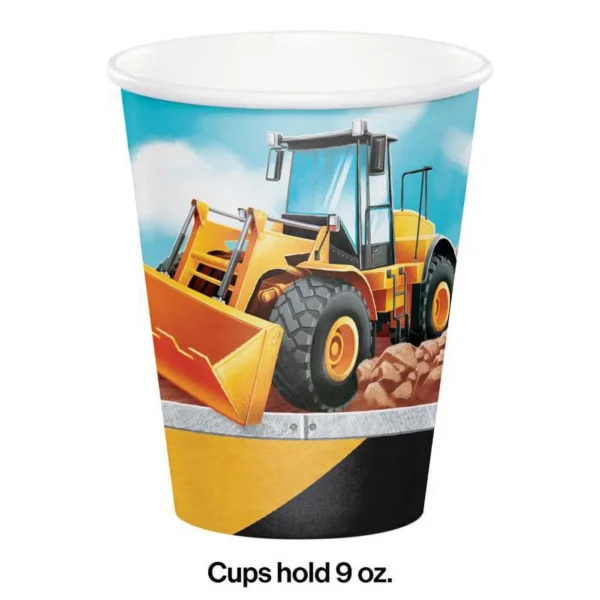 Big Dig Hot/Cold 9oz Paper Cups - 8 Count (Party Supplies) {Creative Converting} - Image 3
