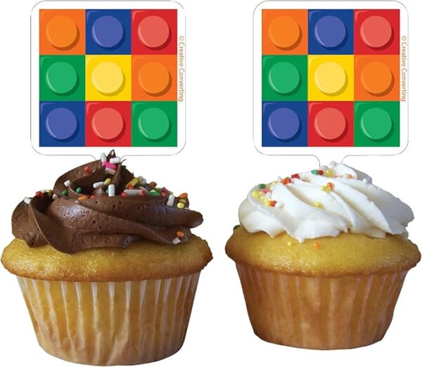 Block Party Cupcake Toppers - 12 Count (Party Supplies) {Creative Converting}