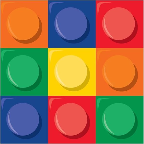 Block Party 5" x 5" Beverage Napkins - 16 Count (Party Supplies) {Creative Converting}
