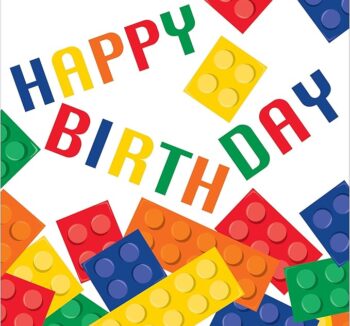 Block Party 'Happy Birthday' Napkin - 16 Count (Party Supplies) {Creative Converting}