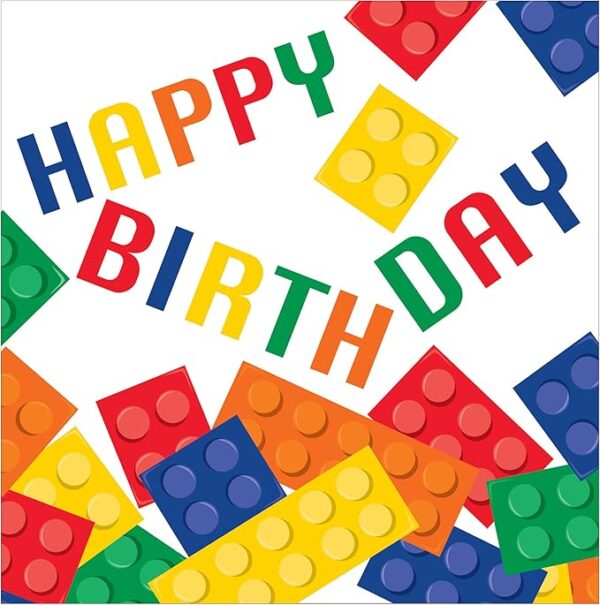 Block Party 'Happy Birthday' Napkin - 16 Count (Party Supplies) {Creative Converting}