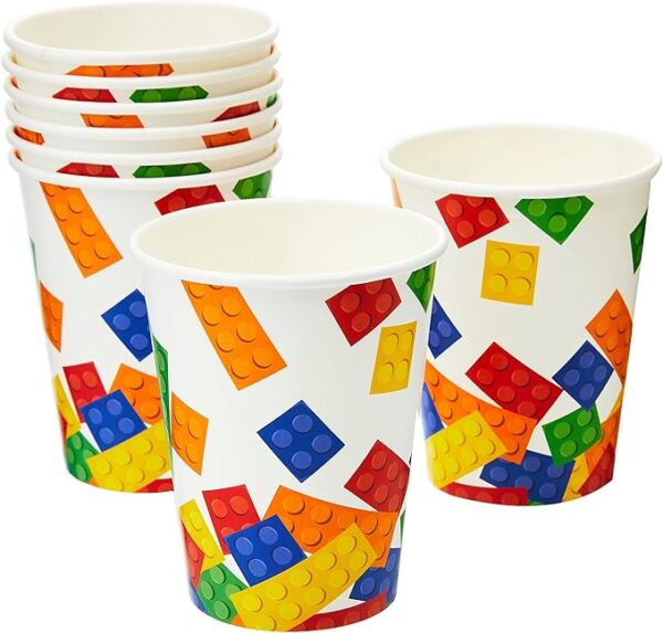 Block Party Hot/Cold 9oz Paper Cups - 8 Count (Party Supplies) {Creative Converting} - Image 3