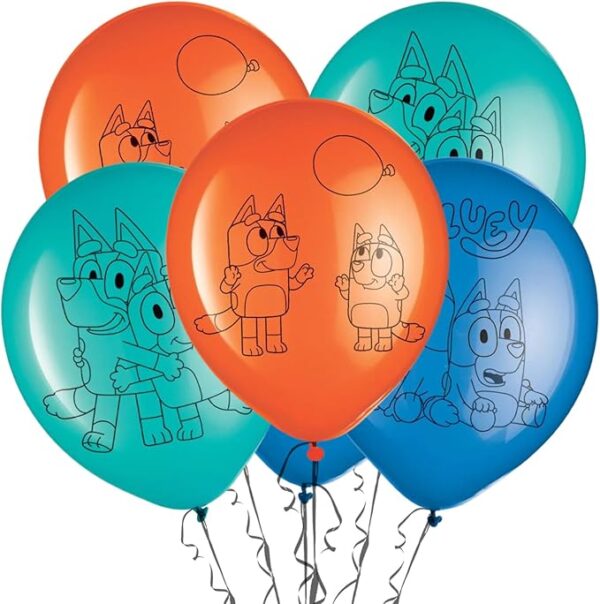 Bluey 12" Latex Party Balloons - 6 Count (Party Supplies) {Amscan} - Image 3