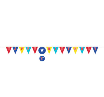 Circus Party Shaped Ribbon Banner - 1 Piece Count (Party Supplies)
