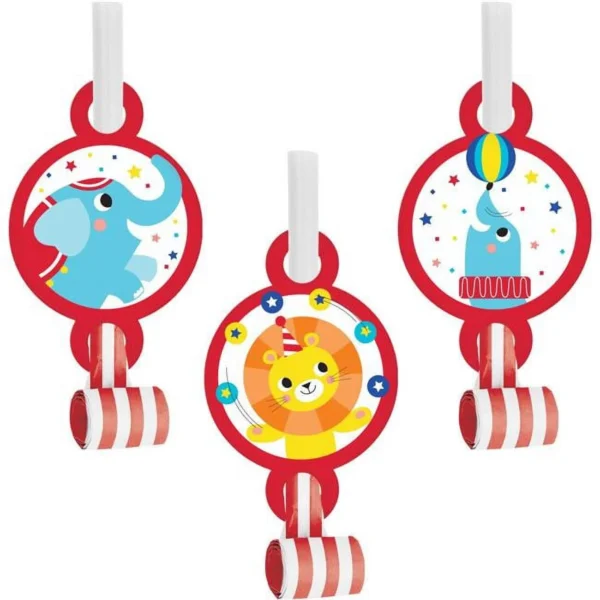 Circus Party Blowouts - 8 Piece Count (Party Supplies, Party Favors)