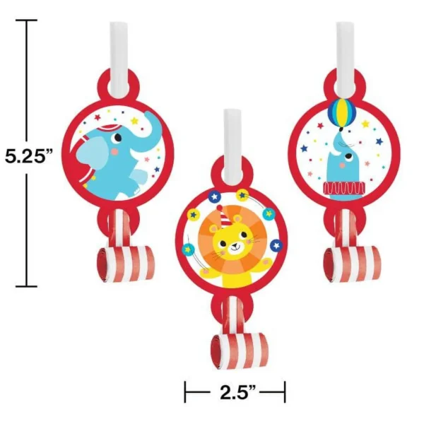 Circus Party Blowouts - 8 Piece Count (Party Supplies, Party Favors) - Image 3