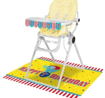 Circus Party High Chair Kit - 2 Piece Count (Party Supplies)
