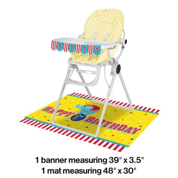Circus Party High Chair Kit - 2 Piece Count (Party Supplies) - Image 3
