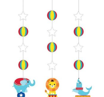 Circus Party Hanging Cutouts - 3 Piece Count (Party Supplies)