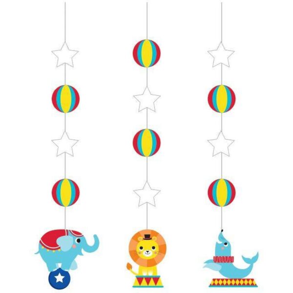 Circus Party Hanging Cutouts - 3 Piece Count (Party Supplies)