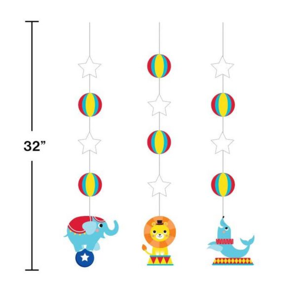 Circus Party Hanging Cutouts - 3 Piece Count (Party Supplies) - Image 3