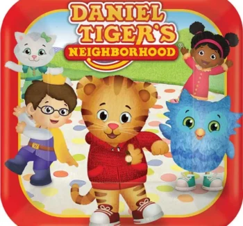 Daniel Tiger's Neighborhood 7" Square Dessert Paper Plate - 8 Piece Count (Party Supplies)