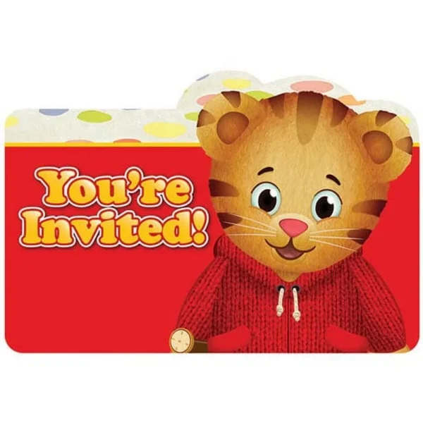 Daniel Tiger's Neighborhood Party Invitations - 8 Piece Count (Party Supplies)