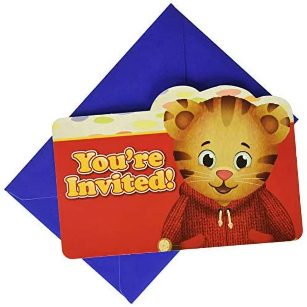 Daniel Tiger's Neighborhood Party Invitations - 8 Piece Count (Party Supplies) - Image 3