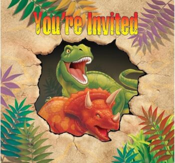 Dino Blast Party Invitations - 8 Count (Party Supplies) {Creative Converting}
