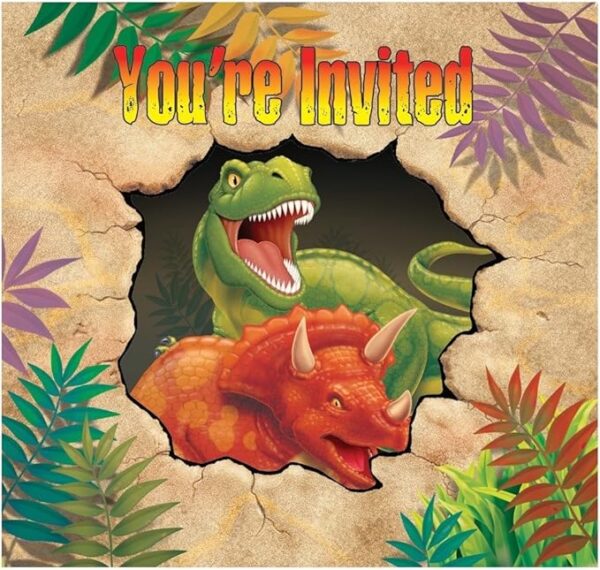 Dino Blast Party Invitations - 8 Count (Party Supplies) {Creative Converting}