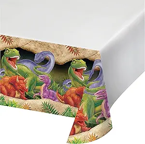 Dino Blast 54" x 108" Plastic Table Cover - 1 Count (Party Supplies) {Creative Converting}