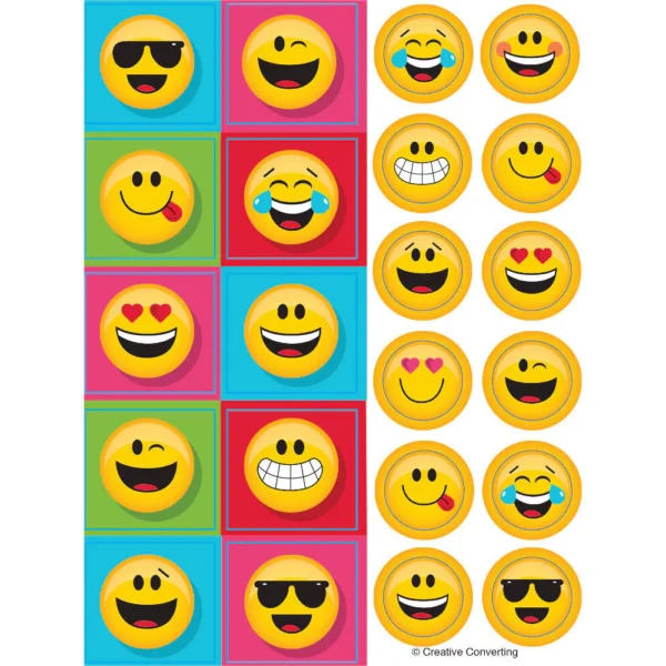 Show Your Emoji Sticker Sheets - 4 Count (Party Supplies, Party Favors) {Creative Converting}