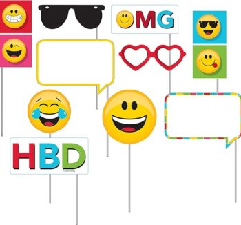 Show Your Emoji Photo Booth (With Props) - 10 Count (Party Supplies) {Creative Converting}