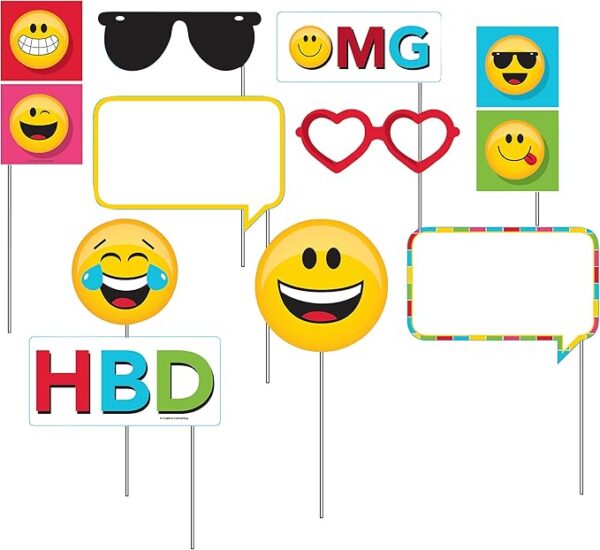 Show Your Emoji Photo Booth (With Props) - 10 Count (Party Supplies) {Creative Converting}