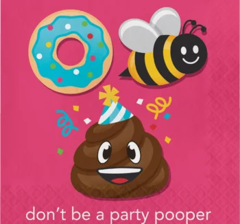 Show Your Emoji 'Don't Be a Party Pooper' Napkins - 16 Count (Party Supplies) {Creative Converting}