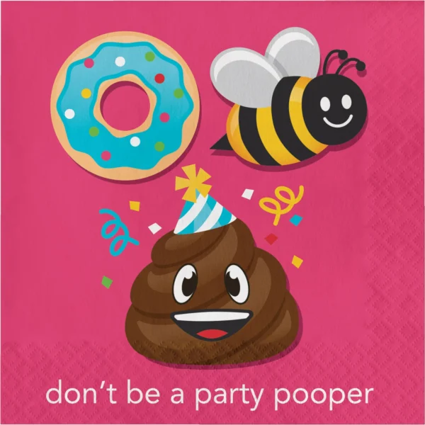 Show Your Emoji 'Don't Be a Party Pooper' Napkins - 16 Count (Party Supplies) {Creative Converting}