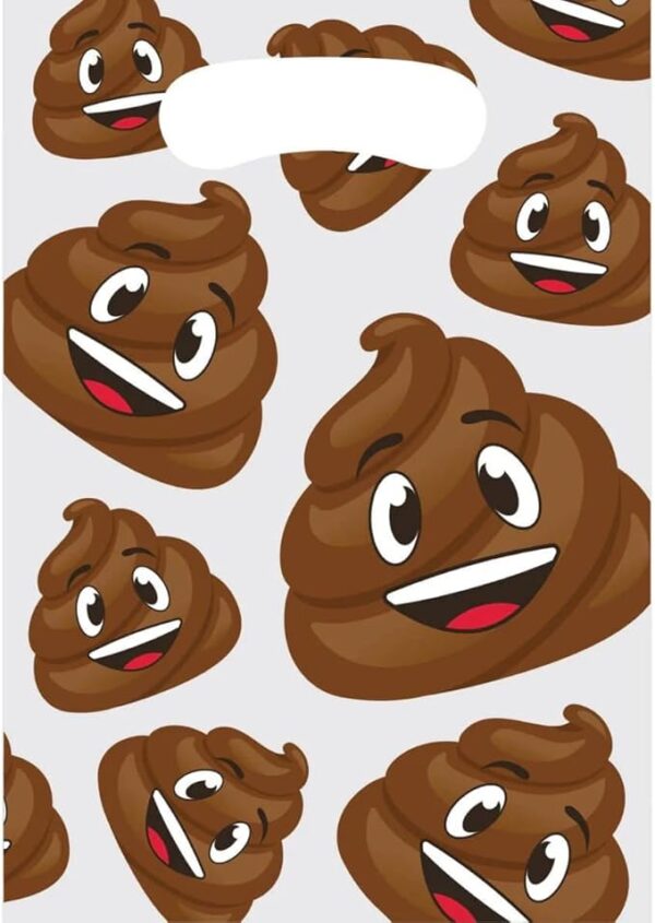 Poop Emoji Loot/Goodie Bag - 8 Count (Party Supplies, Party Favor) {Creative Converting}