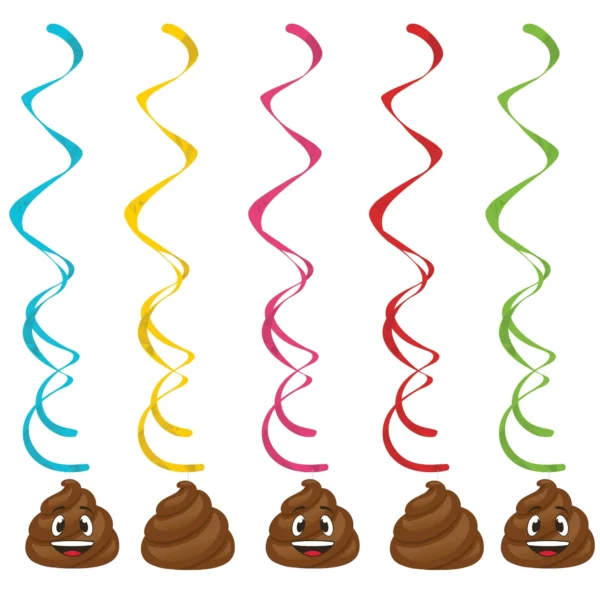 Poop Emoji Dizzy Danglers - 5 Count (Party Supplies) {Creative Converting}