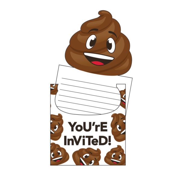 'Show Your Emojions' Poop Party Invitations - 8 Count (Party Supplies) {Creative Converting}