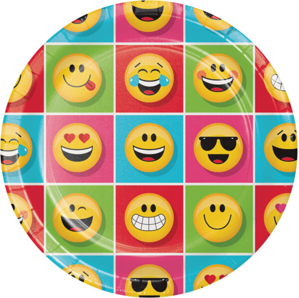 'Show Your Emojions' 9" Dinner Plate - 8 Count (Party Supplies) {Creative Converting}