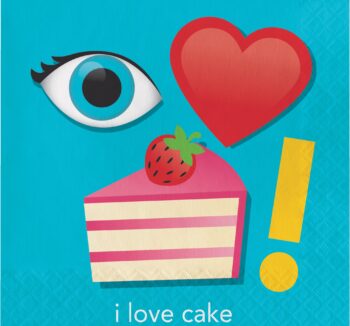 'Show Your Emojions' I Love Cake Napkins - 16 Count (Party Supplies) {Creative Converting}