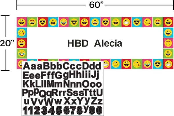 'Show Your Emojions' Giant Party Banner - 1 Count (Party Supplies) {Creative Converting} - Image 3