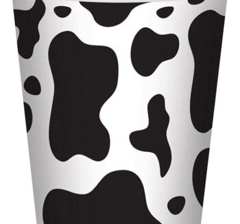Farmhouse Fun Cow Print 9oz Cup - 8 Piece Count (Party Supplies)