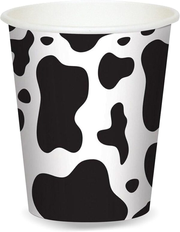 Farmhouse Fun Cow Print 9oz Cup - 8 Piece Count (Party Supplies)