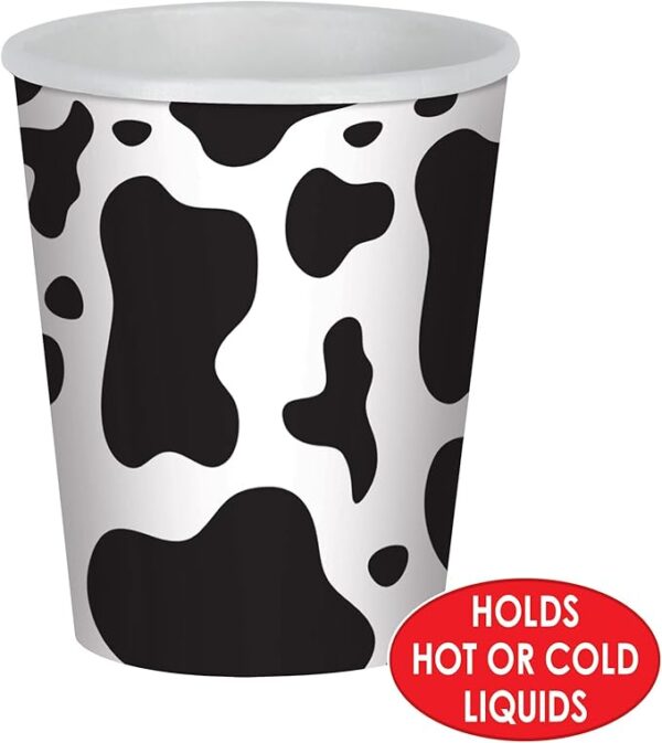 Farmhouse Fun Cow Print 9oz Cup - 8 Piece Count (Party Supplies) - Image 3