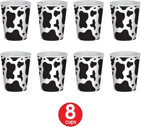 Farmhouse Fun Cow Print 9oz Cup - 8 Piece Count (Party Supplies) - Image 4
