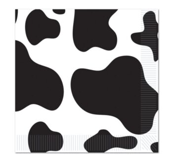 Farmhouse Fun Cow Print Luncheon Napkin - 16 Piece Count (Party Supplies)