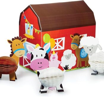 Farmhouse Fun Party Centerpiece - 1 Piece Count (Party Supplies)